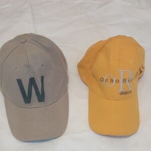 Gray and Yellow Baseball Caps